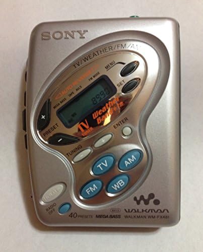Sony WMFX481 Walkman-t Digitális TV/Időjárás/AM/FM Tuner