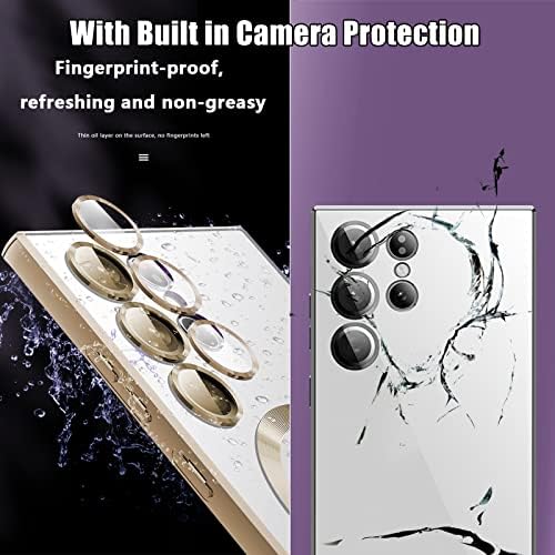 Kompatibilis Magsafe Galaxy S23 Plusz Esetben a Kamera Lencséjét Védő, Ultra Vékony, Világos Mágneses Telefon tok Samsung S23