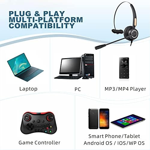 Suifdu PC Headset zajszűrős Mikrofon, Telefon, Fülhallgató, Iroda, Találkozók, Chat - Kényelmes-Fül Call Center Fejhallgató 3,5 mm-es