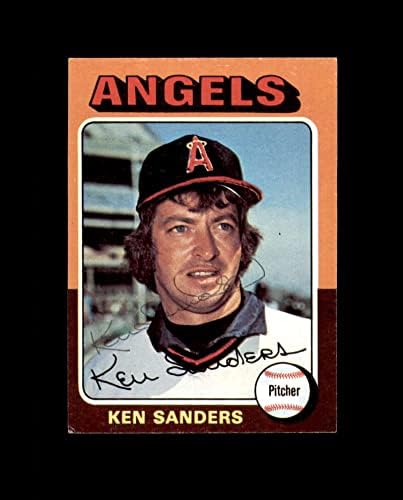 Ken Sanders Kézzel Aláírt 1975 Topps Kaliforniai Angyalok Autogramot
