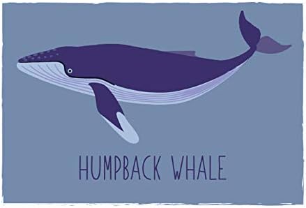 Tengeri Bálna Gyerekszoba Dekoráció-Készlet nyolc 5x7 (Narvál, ámbráscet, Beluga bálna, Kék bálna, Gyilkos bálna, a Hosszúszárnyú