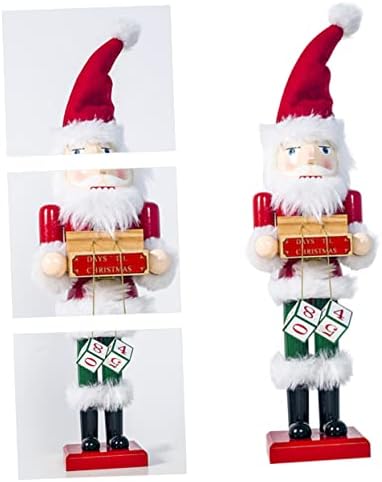 HOLIDYOYO 1db Karácsonyi Díszek, Dió, Keksz Babák Születése Díszek Gyerekeknek para Mesa De Kis Diótörő Fából készült Mikulás Figurák Miniatűr