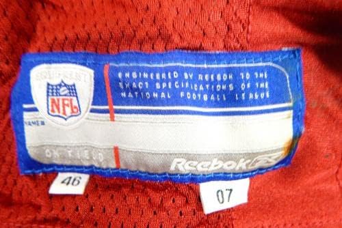 2007-ben a San Francisco 49ers Sean Estrada 60 Játék Kiadott Piros Mez 46 DP37168 - Aláíratlan NFL Játék Használt Mezek