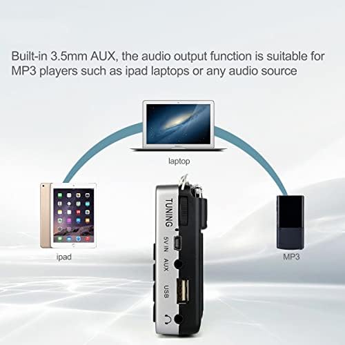 XXXDXDP Hordozható AM FM SW Rádió Digitális Hangolás Vevő Támogatja az USB TF Kártya MP3 Lejátszó, Hangszóró Újratölthető