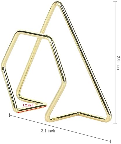 MyGift Modern Brass Fém Drót Szalvéta Gyűrű Geometriai Tervezés, Hivatalos Elegáns Esküvői Étkezési Szövet Szalvéta tartó,