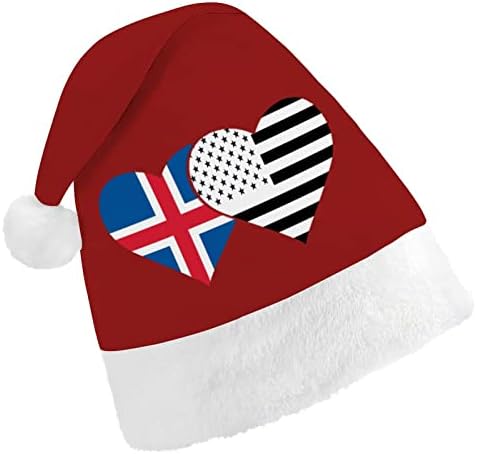 Izland Zászlót, Amerikai Zászló Karácsonyi Sapka, Télapó Sapka a Felnőtt Unisex Kényelem Klasszikus Karácsonyi Sapka Karácsonyi