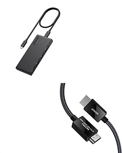 Anker 364 USB-C Hub (10 az 1-ben, a Kettős 4K HDMI) Max 100W Power Szállítás, Kettős 4K@60Hz HDMI Port, 4 USB-A vagy USB-s-C-Adatok Portok