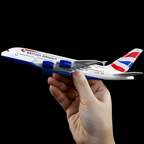1/400 Skála British Airways A380-as Repülőgép Modell Alufelni Fröccsöntött Repülő Modell Dekoráció, Display Állvány