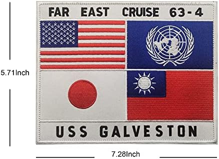Távol-Keleti Körutazás 63-4 USS Galveston Hímzett Javítás Appliqués Halloween Dekoráció, Kültéri Cosplay Jelmez Foltok Katonai