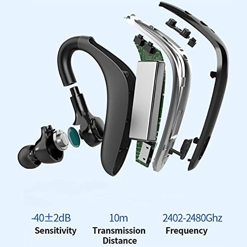 OZELS Ultra Hosszú Készenléti gyorstöltés autó Vezeték nélküli Bluetooth Headset Lógó Fül Sport Anti-izzadt-Fül Típus 5.0 (Szín :