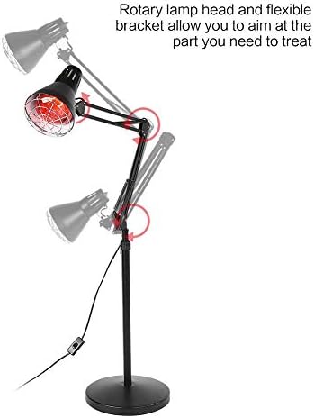 Zerone Hő Lámpa, Szakmai Lámpa Padló Állvány Fény bőrápoló Készülék 110V 150W Állítható Lámpa Fej-Konzol Tartalmaz, angol nyelvű Kézikönyv