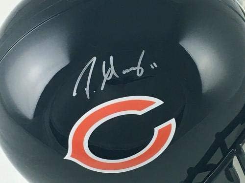 Darnell Mooney Chicago Bears Aláírt Dedikált Teljes Méret Replika Sisak SZÖVETSÉG COA - Dedikált Főiskola Sisak