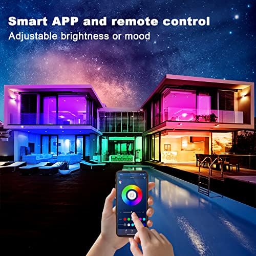 dalattin Led Világítás Hálószoba 200ft, Smart Led Szalag Világítás App Remote Control, 5050 RGB LED Csík, 24V Led Szalag Világítás Dekoráció