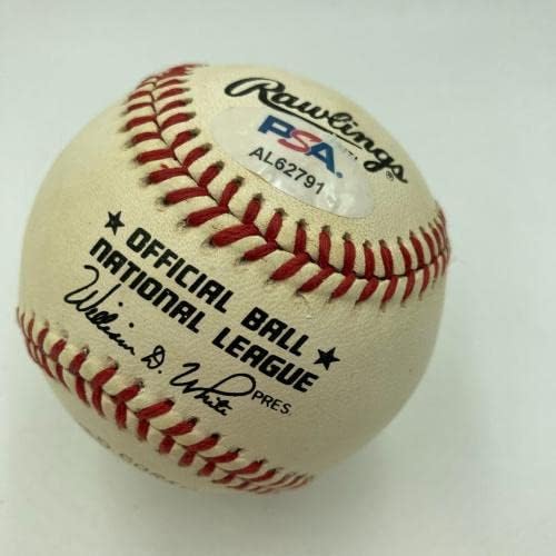 Hank Aaron Aláírt Hivatalos Nemzeti League Baseball PSA DNS-COA - Dedikált Baseball
