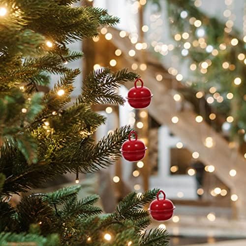 ABOOFAN 20db Karácsonyi Jingle Bells Piros Fém Jármű Harang, Koszorú nyaraló Karácsonyi Fesztivál Esküvő Party Dekoráció Ajándék DIY Projekt