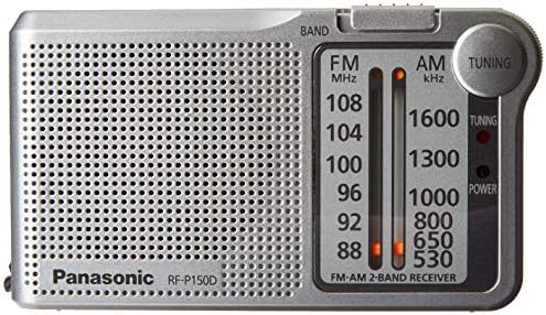 Panasonic RFP-150D elemes AM/FM Hordozható Zseb Méretű Rádió (Ezüst/mat)