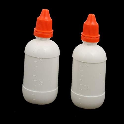 X-mosás ragályos 50ml PE Műanyag Összeszorítható Cseppentő Csökken Üveg Tartály Piros, Fehér, 2db(50ml PE alatt contagocce