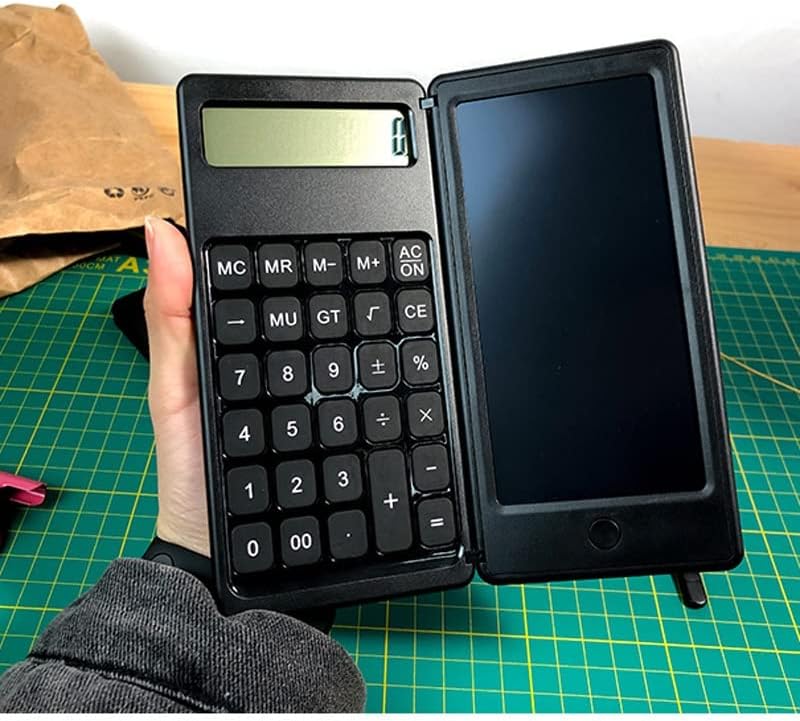 XWWDP Kézírás Tabletta Kalkulátor Üzleti Jegyzettömb Innovatív Írás Tabletta Kalkulátor Hivatal Hordozható Divat Számológép (Szín : Fekete,