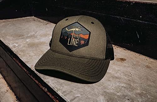 Kilenc Vonal Csepp Hegyek Snapback Sapka - Klasszikus Építeni - Hímzett Amerikai Zászló - PVC Patch - Pamut Twill