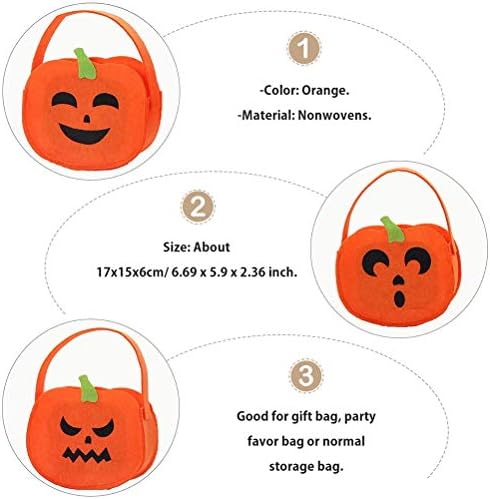 Abaodam 4db Halloween Tök Design Ajándék Táska Candy Táska Hordozható Ajándék Táskák (Narancssárga) Ajándék Táska