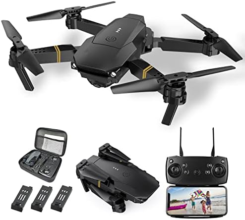E58 Drónok Kamera Felnőtt/Gyerek/ Kezdőknek, Összecsukható 4K Drón, 1080P HD Kamera RC Quadcopter, WiFi FPV Élő Video, Magasság