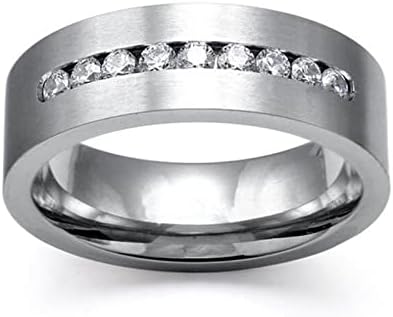 Hercegnő Vágott Eljegyzési Gyűrű Készlet Esküvő, Esküvői Gyűrű Készlet Solitaire Fehér Vintage Ezüst Évforduló Ígéret Gyűrű