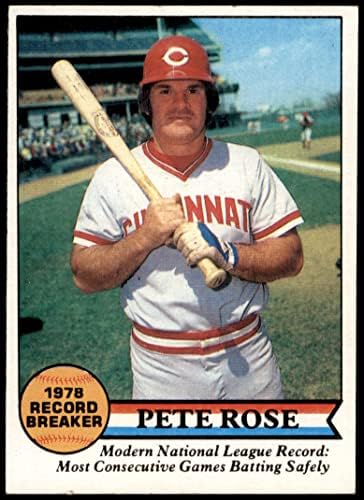 1979 Topps 204 Rekordot Pete Rose Cincinnati Reds (Baseball Kártya) EX Vörösök