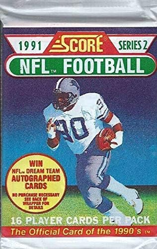 PONTSZÁM NFL 1991 focista Kártyák : Series 2 : Kereskedelmi Kártyák : 16 Kártyák egy csomagban : A Hivatalos lap, A 1990-es évek
