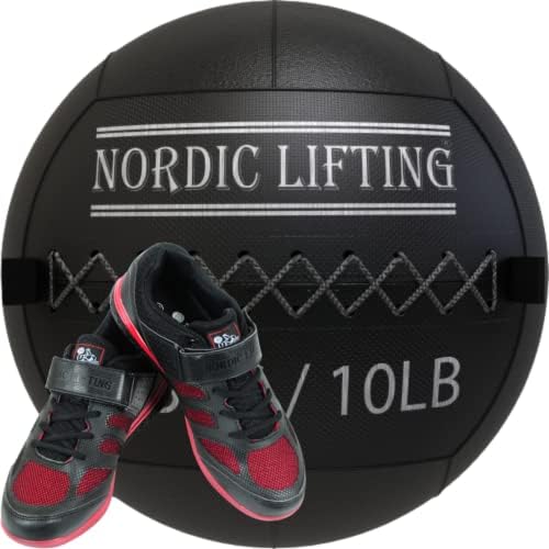 Északi Emelő Fal Labda, 10 kg Csomag Cipő Venja Méret 8 - Fekete, Piros