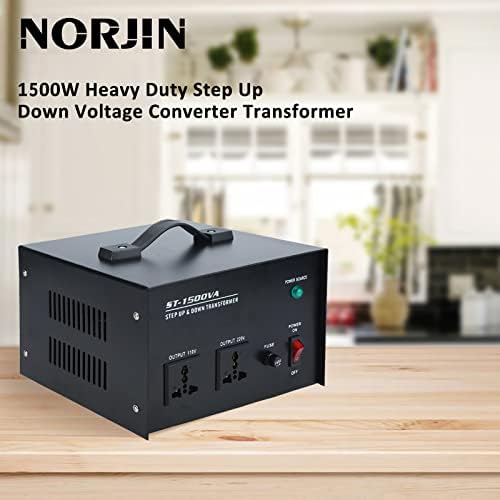 NORJIN 1500 Watt Feszültség Átalakító Transzformátor, Nehéz Lépés Felfelé, illetve Lefelé Energia Átalakító AC-110V/220V, Circuit