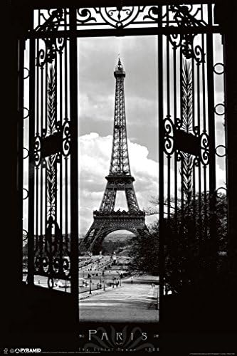 Piramis Amerika Eiffel-Torony A kapun, Párizs, Franciaország Romantikus Mérföldkő 1909 Fénykép Fotó Király Fali Dekor Art Nyomtatás
