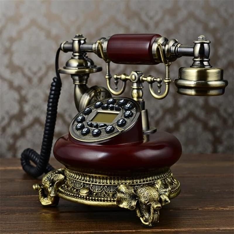 ZSEDP Antik Vezetékes Telefon Haza Hívó AZONOSÍTÓJA Vezetékes Telefon a Gyanta, valamint a Utánzás Fém kihangosító Gombot, Tárcsázza
