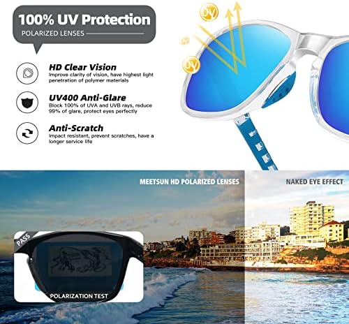 MEETSUN Polarizált Sport Napszemüveg, a Nők, a Férfiak Vezetői Futás, Kerékpározás Horgászat napszemüvegek UV400 Védelem