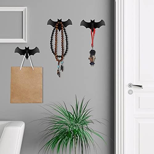 Gothvanity Bat Kulcs-tartó Fal, 4 Csomag - Multifunkciós Fali Akasztó - Gótikus Dekoráció Konyha Fürdőszoba, Nappali vagy Hálószoba