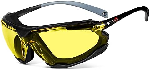 Kesztyű Állomás Optikai Max - Anti-köd Védő Szemüveg a Férfiak - Biztonsági Szemüveg, 3 Lencse Opciók - Tiszta, sárga vagy Szürke