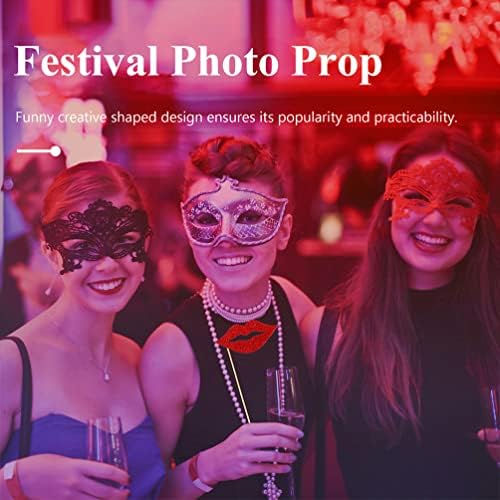 Vörös Ajkak Fotó Kellékek: 40pcs Esküvőre Zuhany egyszerű Fotó Kellék Fotózás Dekoráció Fa Botok Esküvő, Születésnapi Évforduló, Valentin-Nap