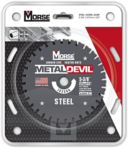 Morse Fém Ördög CSM5383258FSC, körfűrész Penge, Keményfém Szólt, Acél Vágás, 5-3/8 inch, 1 Csomag