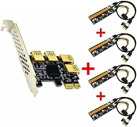 Csatlakozó PCI-E Kelő Kártya 1 Kapcsolja 4 PCI-Express Slot 1x, hogy 16x USB 3.0 Bányászati Speciális Adapter PCIe Átalakító GPU