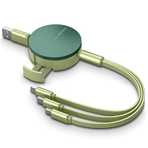 OATSBASF Multi USB Töltő Kábel Behúzható 3 az 1-ben Több Töltés Kábel Adapter Mini C Típus/Micro USB/Telefon Port/Jogosultja, Kompatibilis