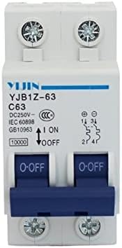YYDSCQ Mini Megszakító MCB 2p 16A 63A 100A 250V a Ház Használata DC Elektromos Áramkör Megszakító (Méret : 100A)