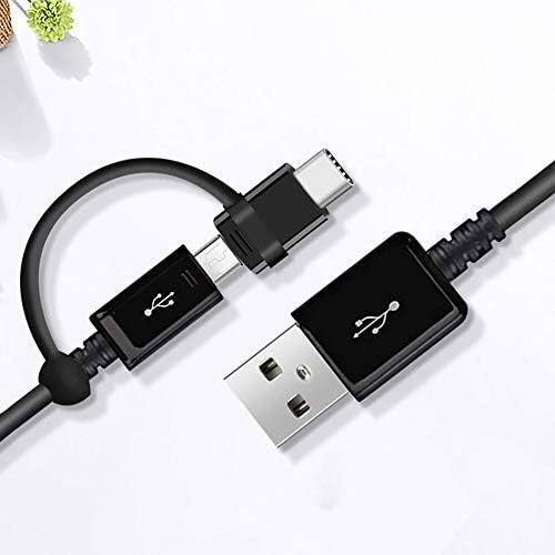 Teljes 5A USB-adatkábel Dolgozik a Samsung A03s a MicroUSB USB-C-Típusú Adapter Igaz Kettős Gyors Töltési Sebesség! (Fekete)