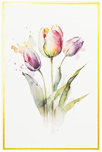 Crisky 50 Virágos Köszöntő Kártya Borítékok Növényzet Álló Kártyák Akvarell Üres Notecards Borítékok Készlet, 4X6 Hajtogatott Köszönöm Kártyák