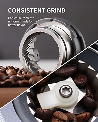 SHARDOR Kúpos Burr Kávédaráló az Espresso Precíziós Elektronikus Időzítő, Érintőképernyő Elektromos Állítható Kávébab Grinderwith