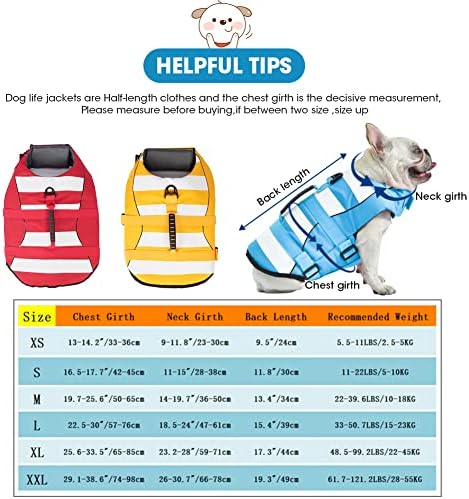Mklhgty Kutya mentőmellény, Ripstop Biztonsági Kutya mentőmellény az Úszás Kiváló Felhajtóerő & Rescue Fogantyú, Állítható Kisállat mentőmellény