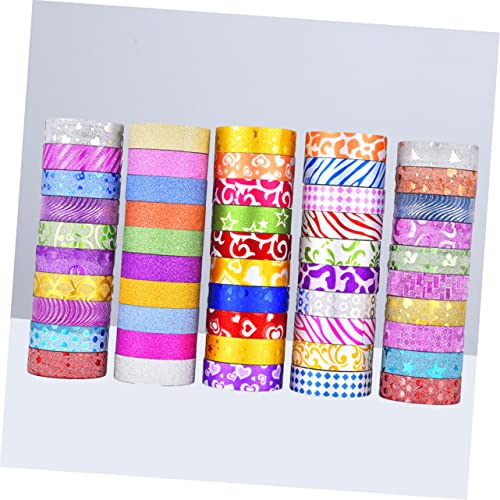 Tofficu 50pcs Ragasztószalag Dobozos Papír Szalag Washi Tape DIY Washi Tape Washi Tape Set