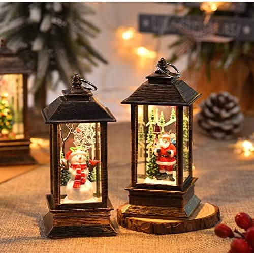 Karácsonyi Dekorációs Fények, Szögletes Retro karácsonyfa Szobor Dekoratív LED-es Világítás Izzó asztali Dísz -, Ünnepi Dekoráció