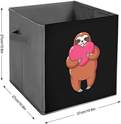 Aranyos Sloth1 Tároló Kockák Kezeli Összecsukható Szövet Ládákat Szervező Kosarak Polc Szekrény