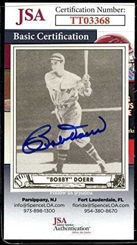 Bobby doerr-ről SZÖVETSÉG Coa Autogramot 1986 Játszani '40 Reprint Aláírt - Dedikált Baseball