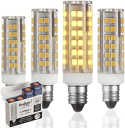 E11 LED Izzók – 5W - 50W Halogén Csere - Szabályozható - Mini-Gyertyatartót Bázis Villanykörte - Helyettesíti T4 /T3 JDE11 – Ware Fehér